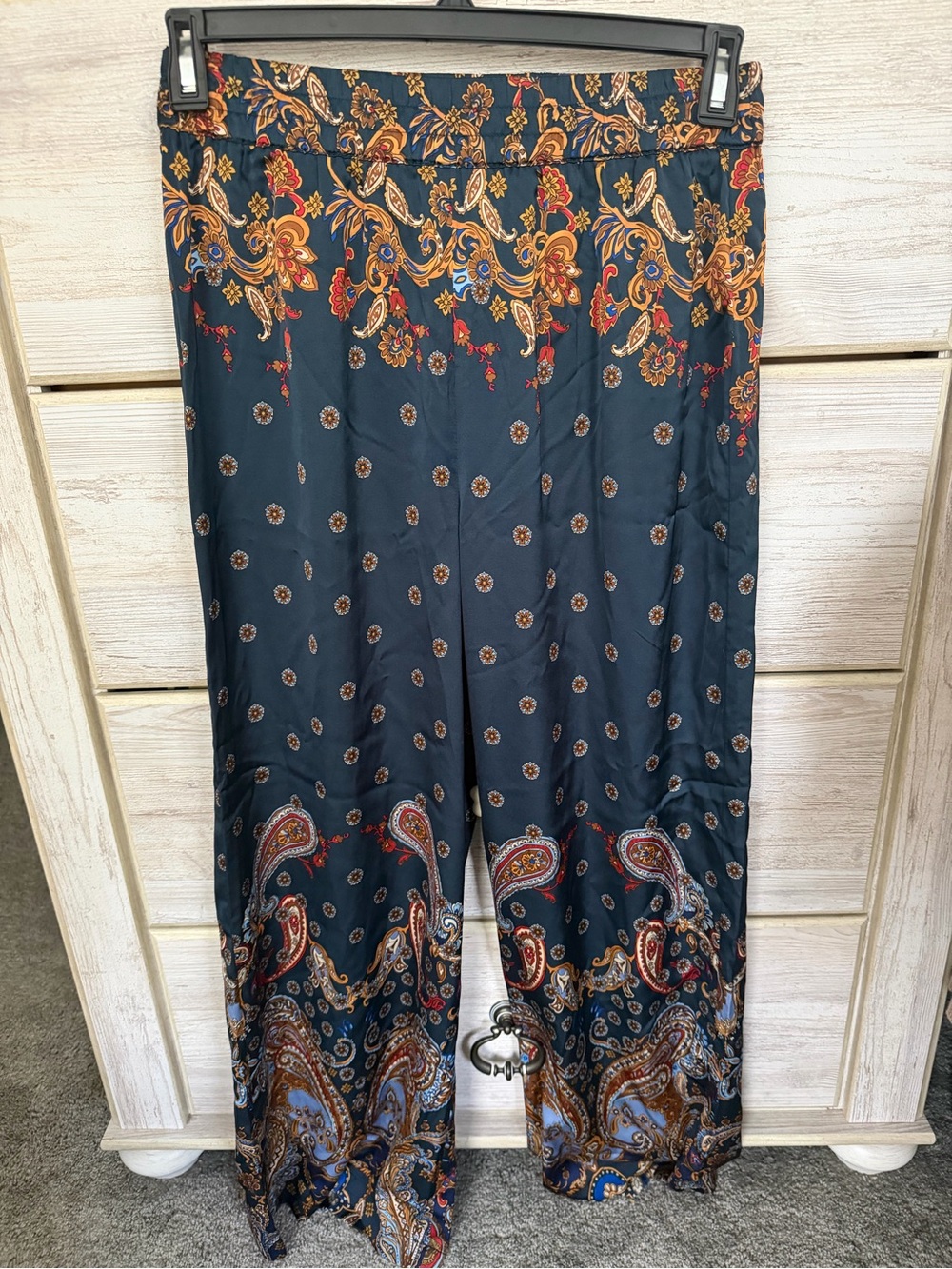 Rachel Zoe Wide-Leg Paisley Print Women's Pants - Navy